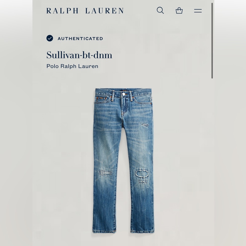 Polo Ralph Lauren Boys Sullivan Jeans - Size 10 - Like New